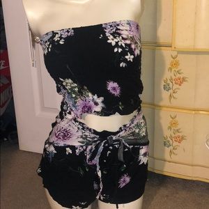 Cropped top and short set